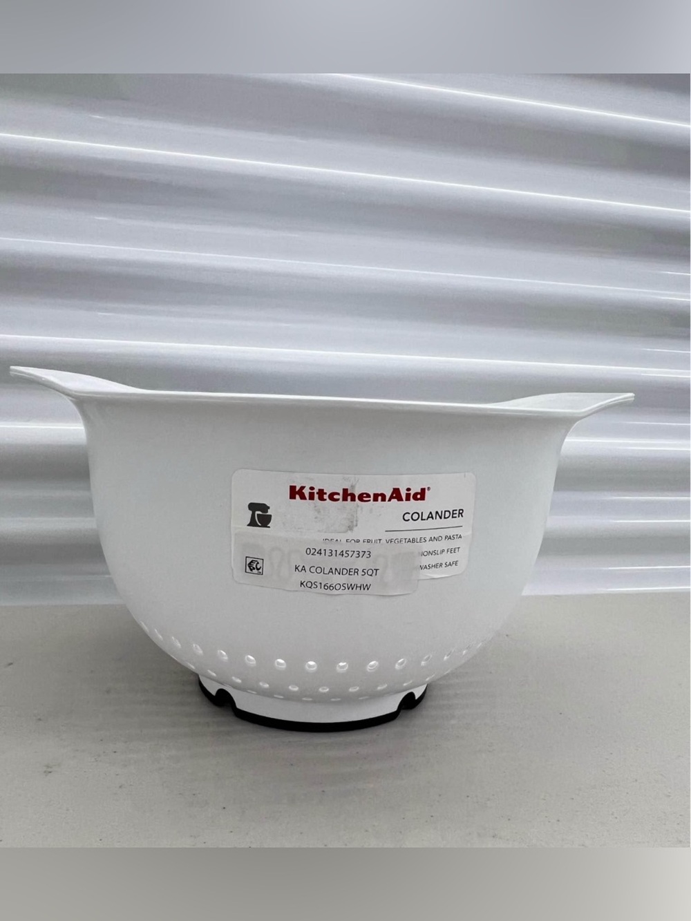 KitchenAid White Oversized Colander with Handles